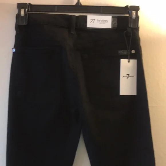 7 For All Mankind Women’s Skinny Jean Black - Picture 6 of 6